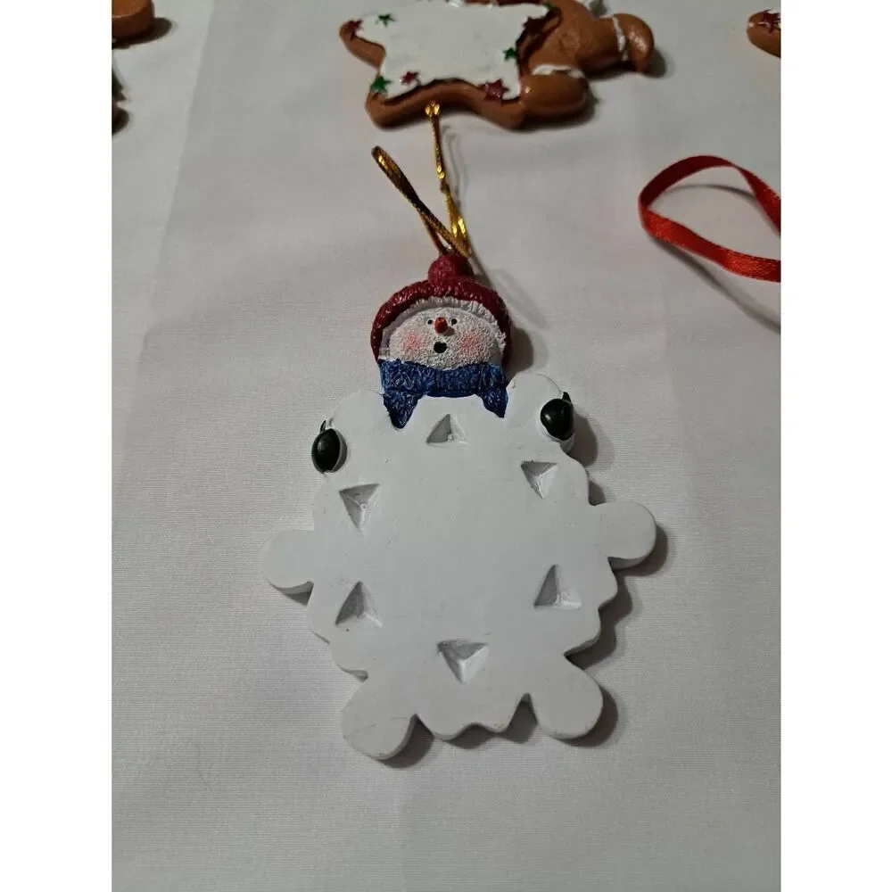 6 Vintage Christmas Holiday Ornaments You Can Personalize Snowmen Gingerbread
